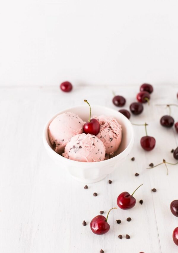 Gelato de Cereza y Chocolate Sin Lácteos